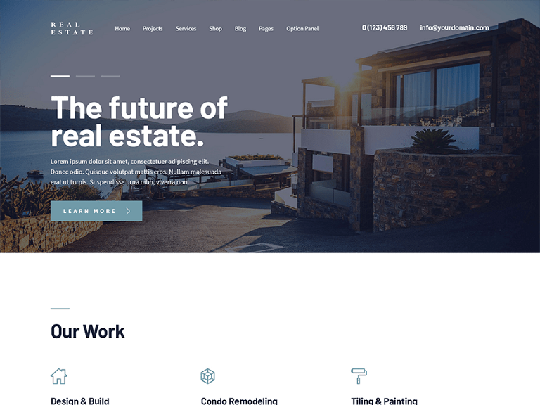 Szablon strony Real Estate