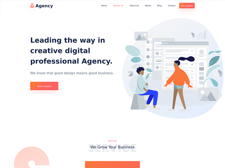 Szablon strony Agency