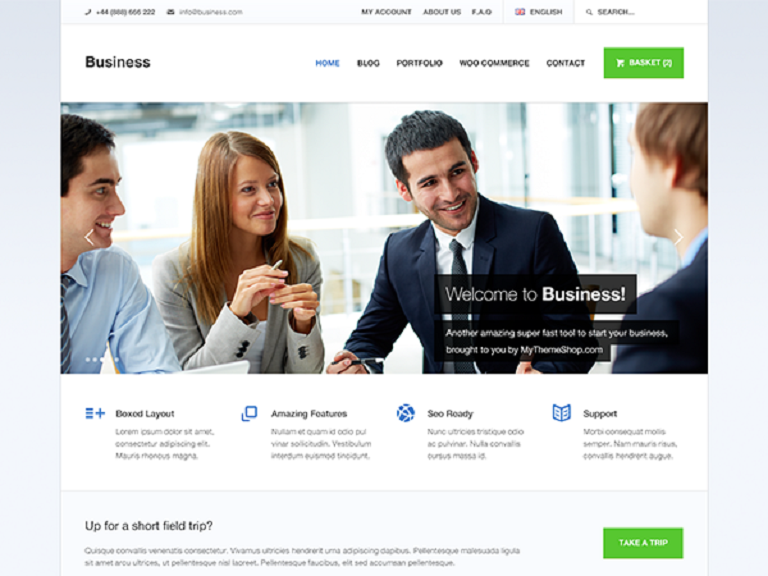 Szablon strony Business