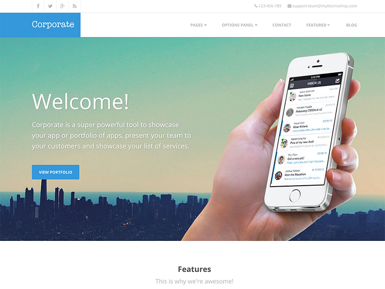 Szablon strony Corporate