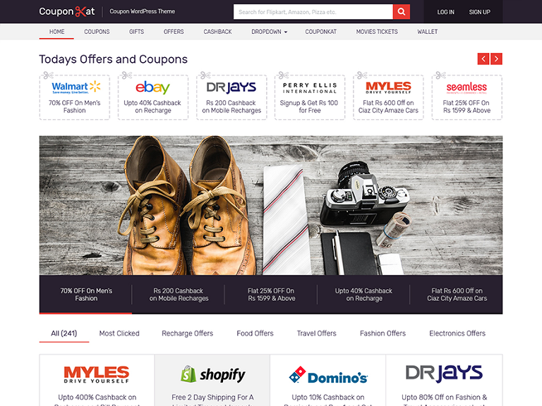 Szablon strony Coupon