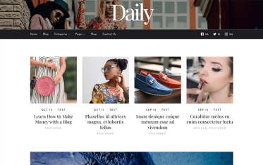 Szablon Daily — widok strony głównej
