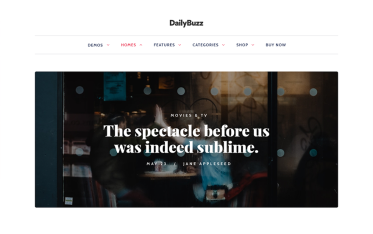 Szablon DailyBuzz — widok strony głównej