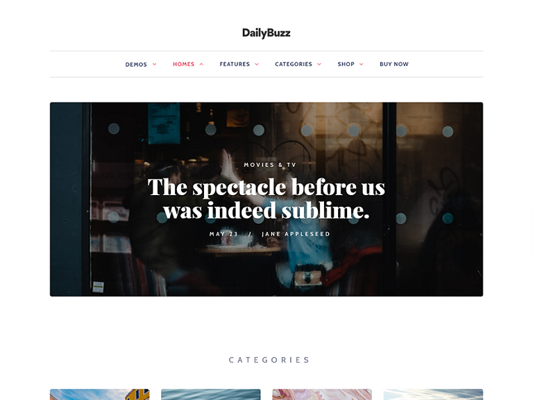 Szablon strony DailyBuzz