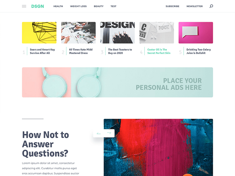 Szablon strony Designer