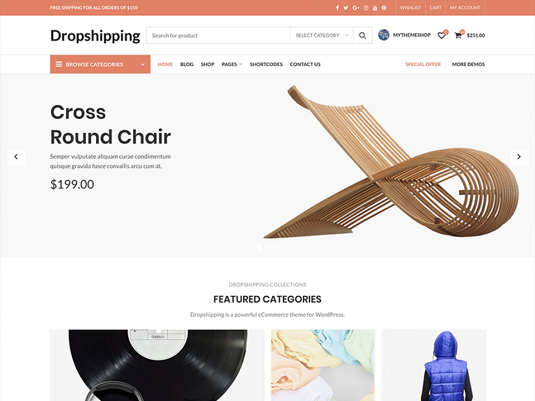 Szablon strony Dropshipping