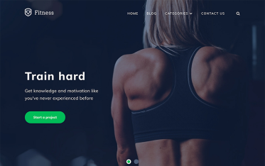 Szablon Fitness — widok strony głównej