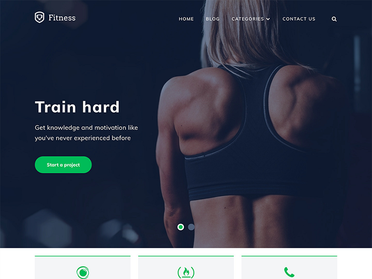 Szablon strony Fitness