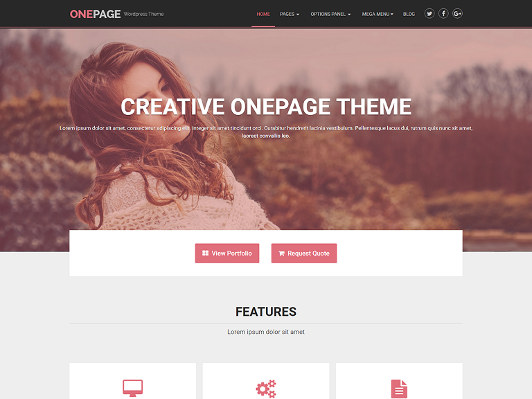 Szablon strony Onepage Lite