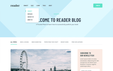 Szablon Reader — widok strony głównej