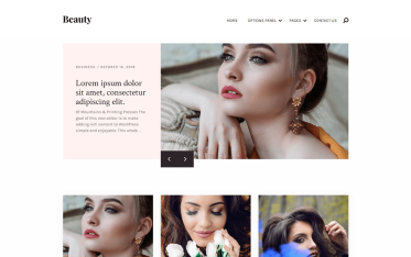 Szablon Beauty — widok strony głównej