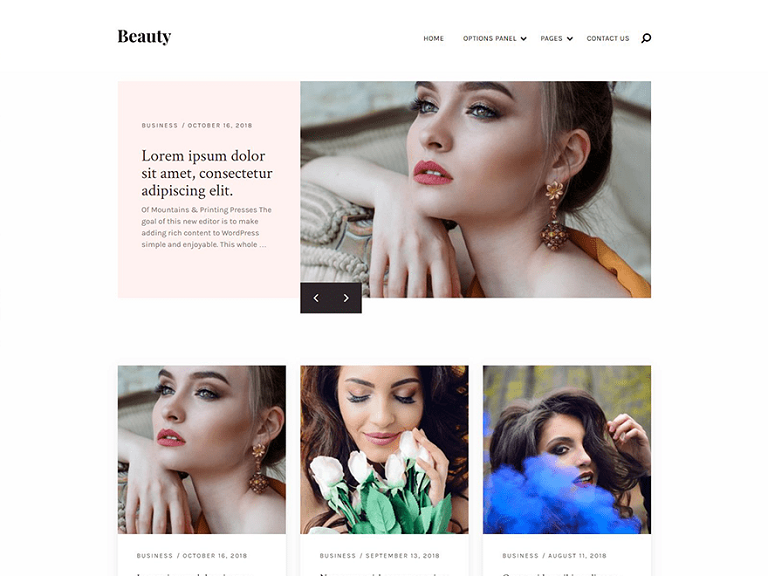 szablon strony beauty