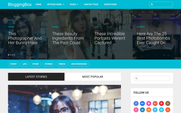 Szablon BloggingBox — widok strony głównej