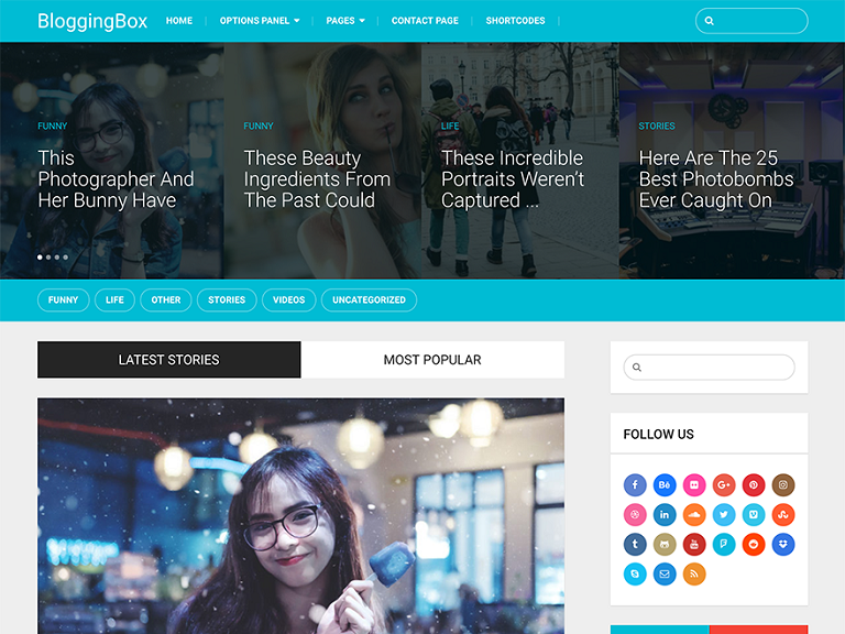 Szablon strony bloggingbox