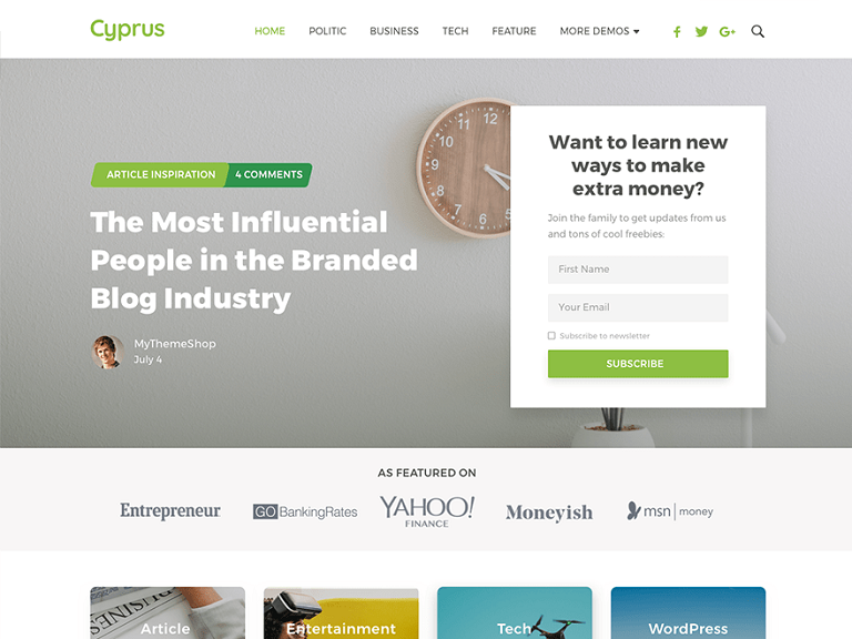 Szablon strony Cyprus