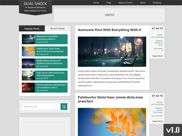 Szablon strony DualShock