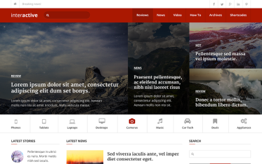 Szablon Interactive — widok strony głównej