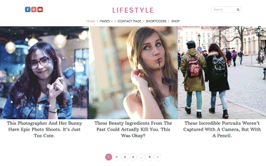Szablon Lifestyle — widok strony głównej