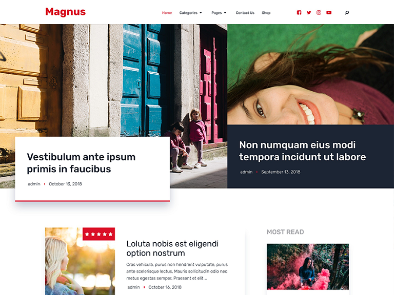 Szablon strony Magnus