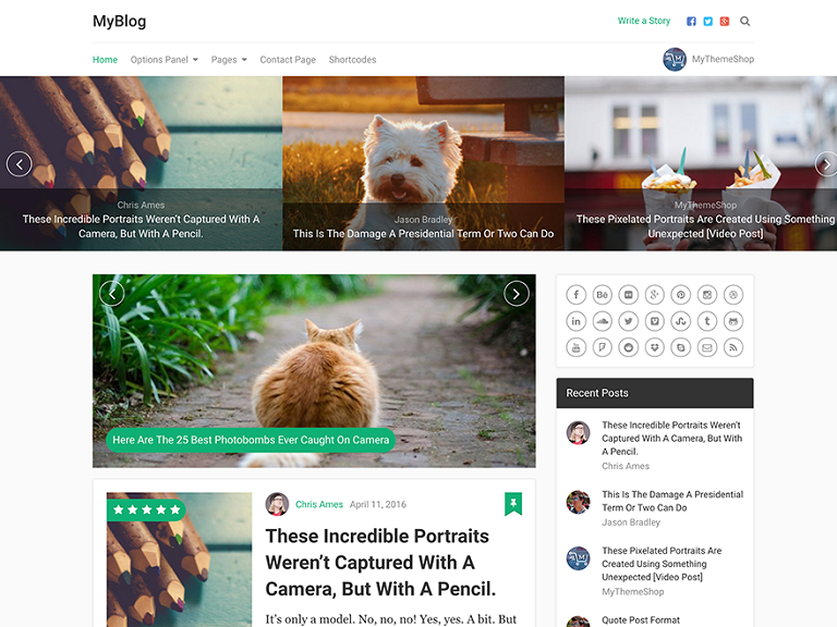 Szablon strony MyBlog