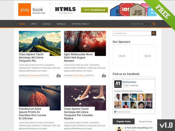 Szablon strony Playbook