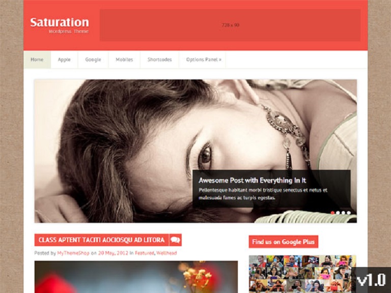 Szablon strony Saturation