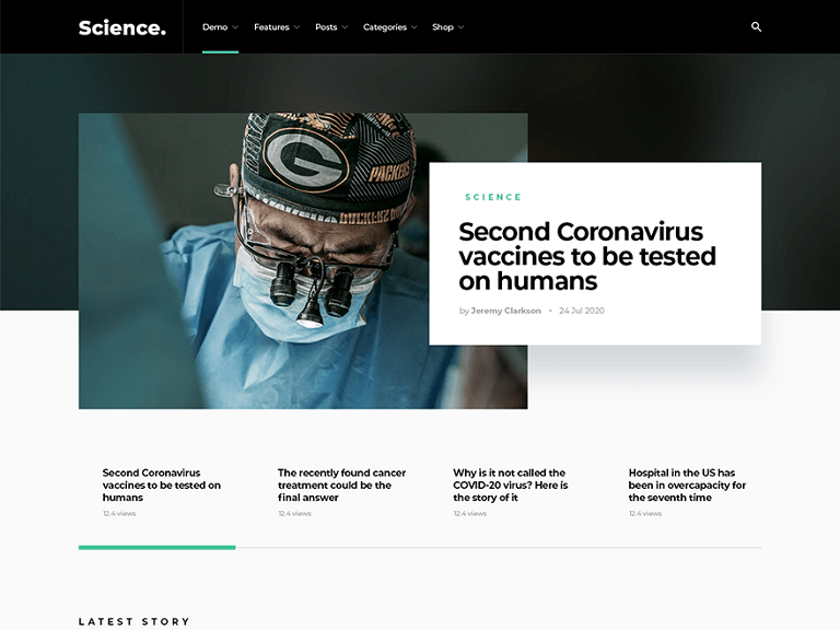 Szablon strony Science