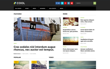 Szablon Cool — widok strony głównej